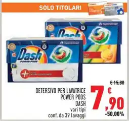 Conad DETERSIVO PER LAVATRICE POWER PODS DASH offerta