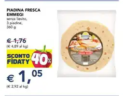 Esselunga PIADINA FRESCA EMMEGI offerta