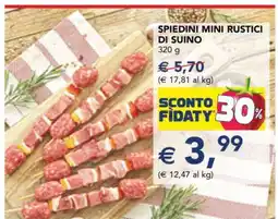 Esselunga Spiedini Mini Rustici di Suino offerta