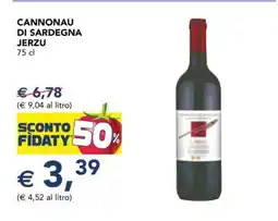 Esselunga Cannonau di Sardegna Jerzu offerta