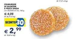 Esselunga Fishburger di salmone e pesce spada offerta
