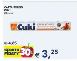 Esselunga Carta Forno Cuki offerta