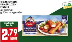 Pam 12 bastoncini di merluzzo findus gli originali offerta