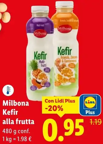 Lidl Milbona Kefir alla frutta offerta