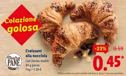 Lidl Croissant alla nocciola offerta
