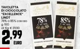 Pam Tavoletta di cioccolato "excellence" LINDT offerta