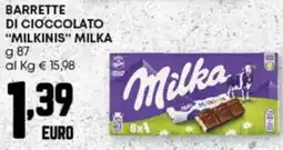 Pam Barrette di cioccolato "milkinis" MILKA offerta