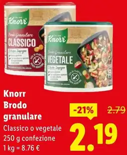 Lidl Knorr Brodo granulare offerta