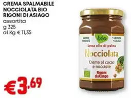 Pam Crema spalmabile nocciolata bio rigoni di asiago offerta