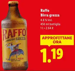 Lidl Raffo Birra grezza offerta