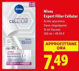 Lidl Nivea Expert Filler Cellular offerta