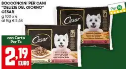 Pam Bocconcini per cani "delizie del giorno" CESAR offerta