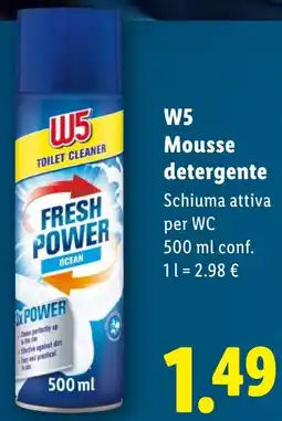 Lidl W5 Mousse detergente offerta