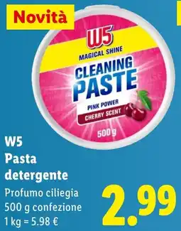 Lidl W5 Pasta detergente offerta