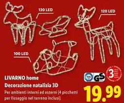Lidl LIVARNO home Decorazione natalizia 3D offerta