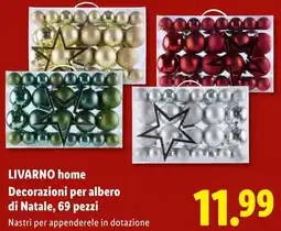 Lidl LIVARNO home Decorazioni per albero di Natale69 pezzi offerta