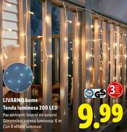 Lidl LIVARNO home Tenda luminosa 200 LED offerta