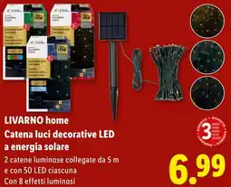 Lidl LIVARNO home Catena luci decorative LED a energia solare offerta