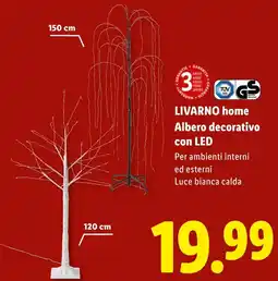 Lidl LIVARNO home Albero decorativo con LED offerta