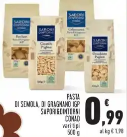 Conad City Pasta di semola, di gragnano igp SAPORI&DINTORNI CONAD offerta