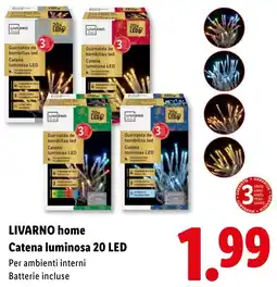 Lidl LIVARNO home Catena luminosa 20 LED offerta