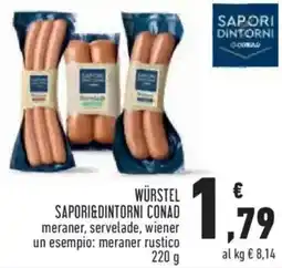 Conad City Würstel sapori&dintorni conad meraner, servelade, wiener offerta
