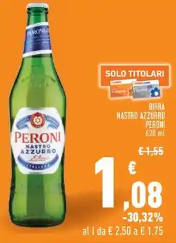 Conad City Birra nastro azzurro PERONI offerta