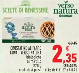 Conad City Crostatine al farro conad verso natura biologiche al mirtillo offerta