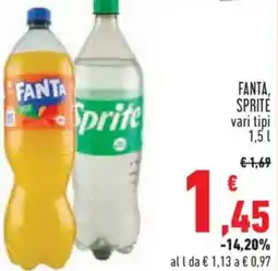 Conad City Fanta, sprite offerta
