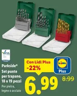 Lidl Parkside Set punte per trapano offerta