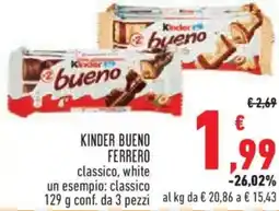 Conad City Kinder bueno ferrero classico, white offerta