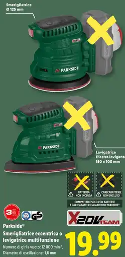 Lidl Parkside Smerigliatrice eccentrica o levigatrice multifunzione offerta