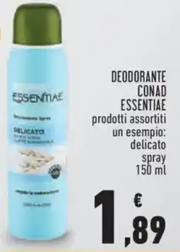 Conad City Deodorante conad ESSENTIAE offerta