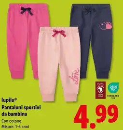 Lidl lupilu Pantaloni sportivi da bambina offerta
