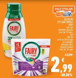Conad City Detersivo per lavastoviglie FAIRY offerta