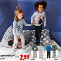 Lidl Pigiama da bambini "Disney, Mickey Mouse, Star Wars, Avengers" offerta