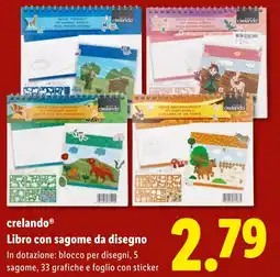 Lidl crelando Libro con sagome da disegno offerta