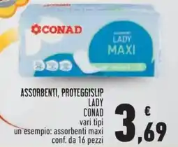 Conad City Assorbenti, proteggislip lady CONAD offerta
