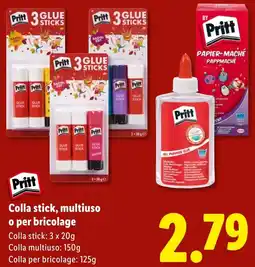 Lidl Pritt Colla stick, multiuso o per bricolage offerta