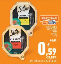 Conad City Cibo per gatti pate classic SHEBA offerta