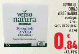 Conad City Tovaglioli conad verso natura ecologici offerta