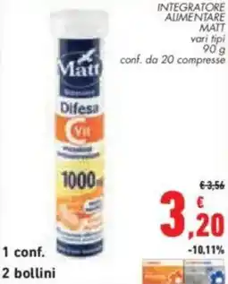 Conad City Integratore alimentare MATT offerta