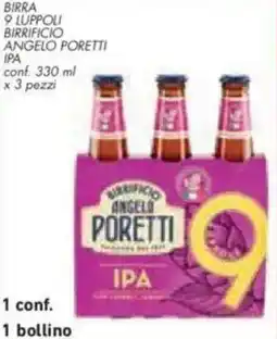 Conad City Birra 9 luppoli birrificio angelo poretti IPA offerta
