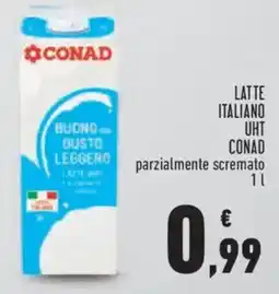 Conad City Latte italiano uht conad parzialmente scremato offerta