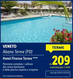 Lidl Hotel Firenze Terme offerta