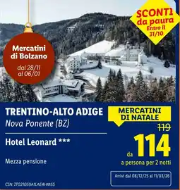 Lidl Hotel Leonard offerta