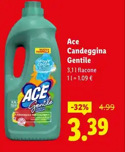 Lidl Ace Candeggina Gentile offerta