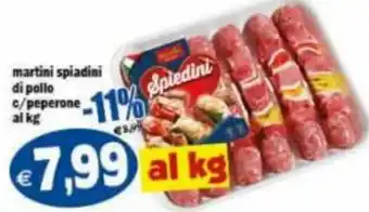 Gros Martini Spiadini Di Pollo C/Peperone Al Kg offerta