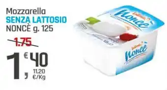 Supermercati Dok Mozzarella senza lattosio NONCÈ offerta