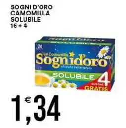 Vantaggio Cash&Carry Sogni d'oro camomilla solubile 16+4 offerta